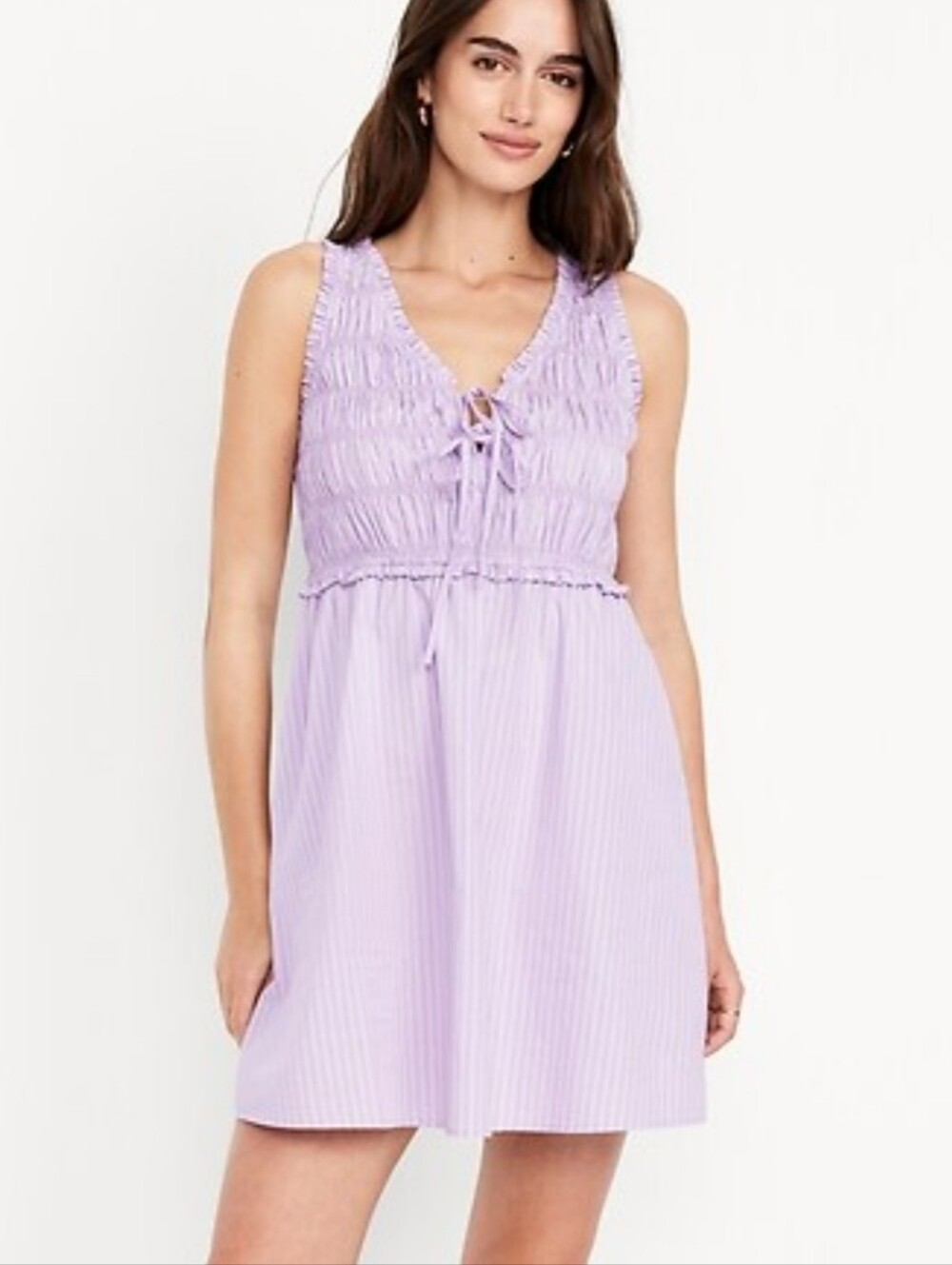 Old Navy Lavender Sleeveless Smocked Mini Dress